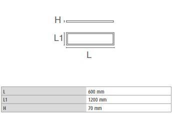 DURA LPLAFO601207 LED PANEL KIEMELŐ KERET 1200X600X70MM FEHÉR