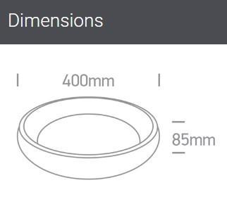 OL 62134N/W/V LED LÁMPATEST 30W 2550LM 2700-3000-4000K Ø400MM 120° IP20 FEHÉR 3 ÉV DIMM.