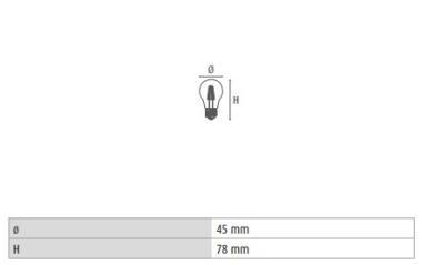 DURA LFP454830 LED FÉNYFORRÁS VINTAGE E14 4W 470LM 3000K 320° Ø45MM ÁTLÁTSZÓ 2 ÉV