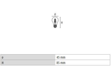 DURA LFP450627 LED FÉNYFORRÁS VINTAGE E14 6W 806LM 2700K 320° Ø45MM ÁTLÁTSZÓ 2 ÉV