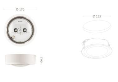 TM ITECH W2 05 CBA TM-IT.W2CBA060W ÚTVONAL VILÁGÍTÓ LÁMPA 4,5W 470LM IK06 IP65 KÖZPONTI AKKUS 5ÉV FE