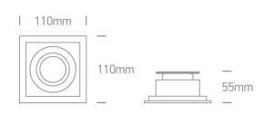 OL 51105N/W LED SÜLLY. ÁLLÍTHATÓ SPOT 230V GU10/MR16 MAX. 10W 110110x55MM FEHÉR 5 ÉV