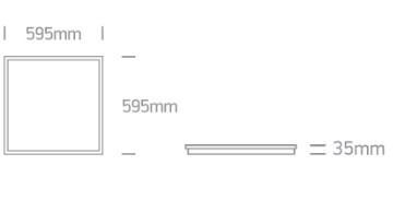 OL 50140BW/W/V LED PANEL BACKLIT 40W 4000LM 3000-4000-6000K IP65 595X595X35MM FEHÉR 3 ÉV