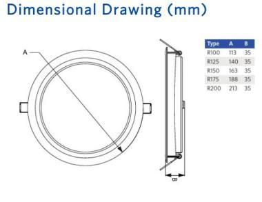 OP 540001366000 LED MÉLYSUGÁRZÓ 6W 600LM 3000-4000K 100° IP20/IP44 Ø113MM 5 ÉV