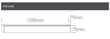 OL 38160A/B/V LED VONALVILÁGÍTÁS 20-30-40W 3400LM 3000-4000-5000K IP20 UGR19 1200X75X75MM FEKETE 3ÉV