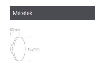 OL 67450/AN/W LED FALI KEREK LÁMPA 7W 600LM 3000K  IP54 IK08 Ø163x60MM ANTRACIT 2 ÉV