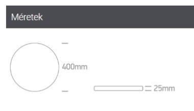 OL 62006B/B/V LED MENNYEZETI KEREK LÁMPA 32W 2560LM 2800-4000K IP20 Ø400X25MM FEKETE 3 ÉV