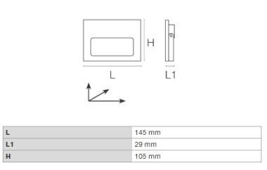 DURA PAH1L04BLW LED FÉNYVETŐ 24W 3900LM 3000K 110° IP65 FEKETE 5 ÉV