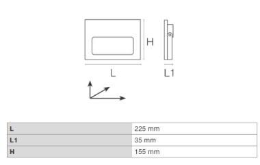 DURA PAH1L10BLW LED FÉNYVETŐ 60W 9900LM 3000K 110° IP65 FEKETE 5 ÉV