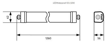 OP 531000012700 LED LÁMPA 19-35W 4900LM 6500K IP66 120° IK08 1200MM 5 ÉV HACCP+VANDÁLBIZTOS