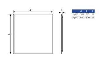 OP 542003108600 LED PANEL 30W 4200LM 4000K 90° UGR19 595X595X25MM IP54/20 IK03 5 ÉV