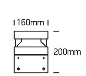 OL 67510/AN/C LED OSZLOP 20W 2000LM 4000K IP65 IK10 20CM ANTARCIT 2 ÉV