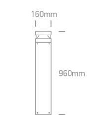 OL 67510B/AN/C LED OSZLOP 20W 2000LM 4000K IP65 IK10 96CM ANTRACIT 2 ÉV