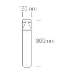 OL 67410/AN/C LED OSZLOP 12W 1000LM 4000K IP65 IK08 80CM ANTRACIT 2 ÉV