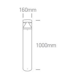 OL 67410A/AN/C LED OSZLOP 20W 1600LM 4000K IP65 IK08 100CM ANTRACIT 2 ÉV