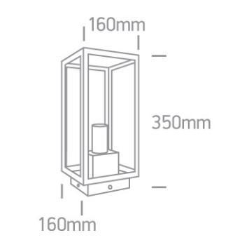 OL 67406E/B LED MENNYEZETI LÁMPA E27 MAX. 12W IP43 350MM FEKETE 2 ÉV