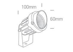 OL 7068/B/W LED KÜLTÉRI SPOT LÁMPA 6W 380LM 3000K 40° IK07 IP65 2 ÉV FEKETE LESZÚRHATÓ