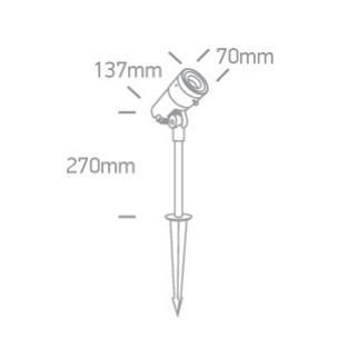 OL 67482/AN/W LED KÜLTÉRI SPOT LÁMPA 11W 500LM 3000K 38° IP65 FEKETE LESZÚRHATÓ