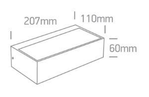 OL 67362C/AN/W LED OLDALFALI DIREKT-INDIREKT LÁMPA 2x4,5W 2x315LM 3000K IP54 ANTRACIT 2ÉV