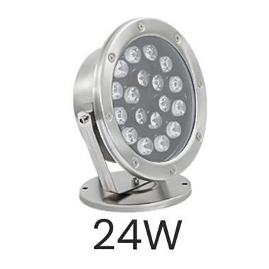 MLX BLS-LED MEDENCE LÁMPATEST 24V 24W 2160LM 4000K 30° IP68 Ø210x230MM ACÉL 3 ÉV