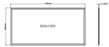 MLX PL-BLS60120-60W LED PANEL 60W 7200LM 4000K 120° IP41 5 ÉV
