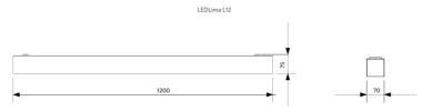 OP 542005001300 LIMA LED LINEÁRIS LÁMPA FÜGG. 30W 3300LM 3000K 70° UGR≤22 IP20 1200MM DALI 5 ÉV