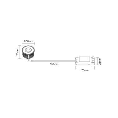 TRO 175-555 LED SPOT GU10 5W 550LM 2000/2700K 38° 230V IP20 Ø50MM DIMMELHETŐ 2 ÉV