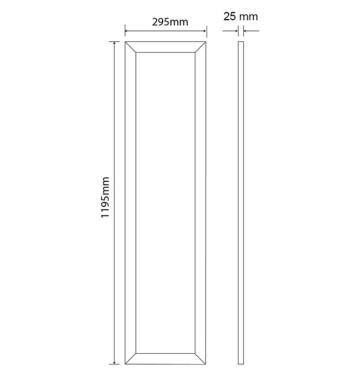 TRO 173-051 LED PANEL BACKLIT 36W 4090LM 3000-5700K UGR>19 120° IP20 1195x295x25MM 5 ÉV