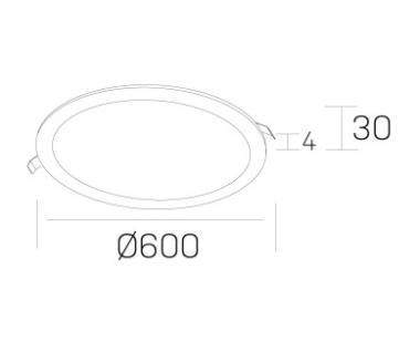 KOHL K51702.07.RF.WH-WH.OP.ST.8.30 LED ÁLMENNYEZETI LÁMPA 56W 4750LM 3000K IP43 Ø600MM FEHÉR 5 ÉV
