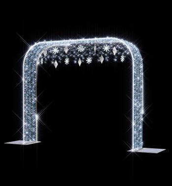 BL GX184L LED MOTÍVUM ÁLLÓ 3D 230V KAPU FÜGGŐKKEL 100W HIDEGFEHÉR+KÉK+VAKU 5,8Mx1Mx3,5M IP55/IP69
