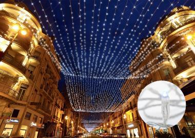 BL 414-FX LED FÉNYFÜGGÖNY 24V 2Mx30M 30W HIDEGFEHÉR+VAKU IP55 ÁTLÁTSZÓ VEZ. BETÁPPAL