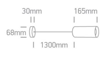 OL 63105N/B LED FÜGGESZTETT MAX. 10W GU10 IP20 FEKETE 165MM 5 ÉV