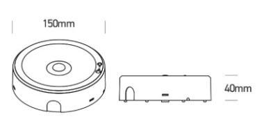 OL 89412/W MENEKÜLŐÚTVONAL VILÁGÍTÓ 3W 300LM 4000K 3H IP20 Ø150MM KÉSZENLÉTI TERÜLET OPT. KÉZI TESZT
