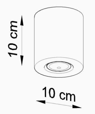 SL SL.0492 LED MENNYEZETI LÁMPATEST GU10 MAX. 40W Ø100x100MM IP20 NATÚR FA 5 ÉV