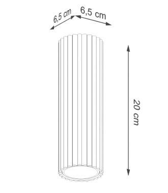 SL SL.1607 LED MENNYEZETI LÁMPATEST GU10 MAX. 10W Ø65x200MM IP20 OLÍVAZÖLD 5 ÉV