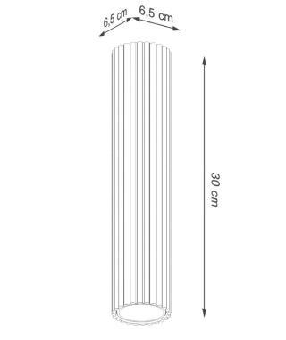 SL SL.1627 LED MENNYEZETI LÁMPATEST GU10 MAX. 10W Ø65x300MM IP20 VÖRÖS OKKER 5 ÉV