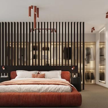 SL SL.1627 LED MENNYEZETI LÁMPATEST GU10 MAX. 10W Ø65x300MM IP20 VÖRÖS OKKER 5 ÉV