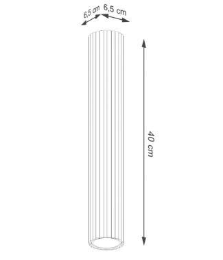 SL SL.1590 LED MENNYEZETI LÁMPATEST GU10 MAX. 10W Ø65x400MM IP20 BÉZS 5 ÉV