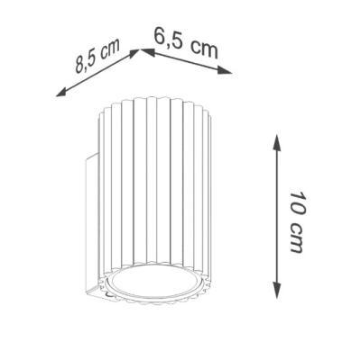 SL SL.1650 LED OLDALFALI LÁMPATEST GU10 MAX. 10W Ø65x85X100MM IP20 ARANY 5 ÉV