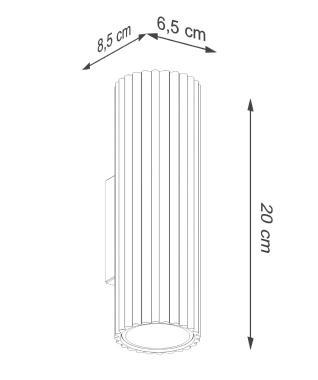 SL SL.1647 LED OLDALFALI LÁMPATEST 2XGU10 MAX. 2X10W Ø65x85X200MM IP20 FEHÉR 5 ÉV