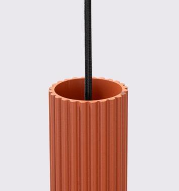 SL SL.1631 LED FÜGGESZTETT LÁMPATEST 2XGU10 MAX. 2X10W 300x65x900MM IP20 VÖRÖS OKKER 5 ÉV