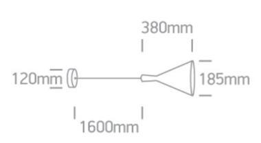OL 63040/B/BS LED FÜGGESZTETT LÁMPATEST E27 MAX. 12W IP20 Ø185x380MM FEKETE+RÉZ 5 ÉV