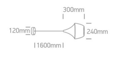 OL 63044/B/BS LED FÜGGESZTETT LÁMPATEST E27 MAX. 12W IP20 Ø240x360MM FEKETE+RÉZ 5 ÉV