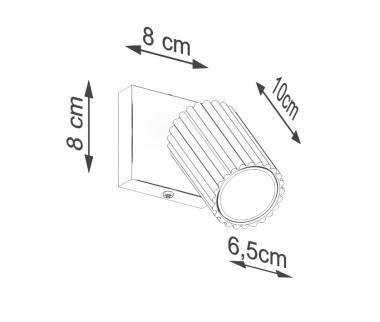 SL SL.1761 LED OLDALFALI LÁMPATEST GU10 MAX. 10W Ø65x100MM IP20 TÓP 5 ÉV