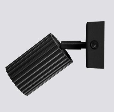 SL SL.1579 LED OLDALFALI LÁMPATEST GU10 MAX. 10W Ø65x100MM IP20 FEKETE 5 ÉV KAPCSOLÓVAL