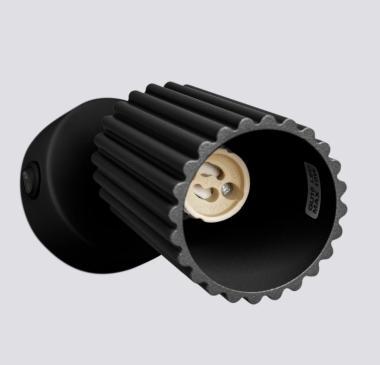 SL SL.1579 LED OLDALFALI LÁMPATEST GU10 MAX. 10W Ø65x100MM IP20 FEKETE 5 ÉV KAPCSOLÓVAL