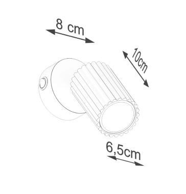 SL SL.1579 LED OLDALFALI LÁMPATEST GU10 MAX. 10W Ø65x100MM IP20 FEKETE 5 ÉV KAPCSOLÓVAL