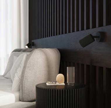 SL SL.1579 LED OLDALFALI LÁMPATEST GU10 MAX. 10W Ø65x100MM IP20 FEKETE 5 ÉV KAPCSOLÓVAL