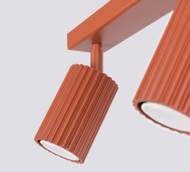 SL SL.1637 LED MENNYEZETI SPOT LÁMPATEST 2XGU10 MAX.2X10W 300X78X317MM IP20 VÖRÖS OKKER