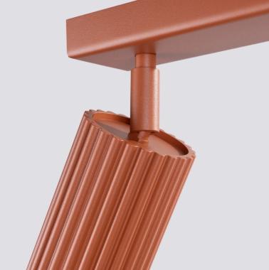 SL SL.1637 LED MENNYEZETI SPOT LÁMPATEST 2XGU10 MAX.2X10W 300X78X317MM IP20 VÖRÖS OKKER